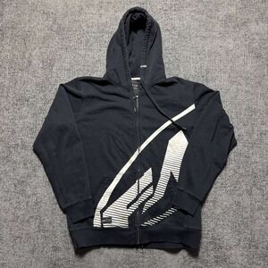 FMF Racing Zip Up Hoodie Mens XL Black Graphic Moto Y2K Streetwear